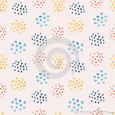 Light watercolor pattern with mess of color stains Stock Photo