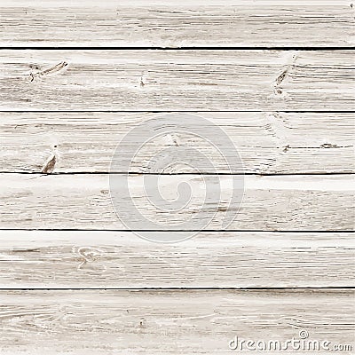 Light wooden texture with horizontal planks or Vector Illustration