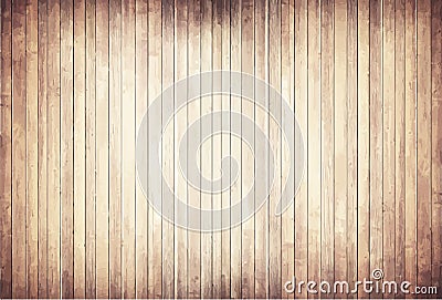 Light wooden texture with vertical planks floor Vector Illustration