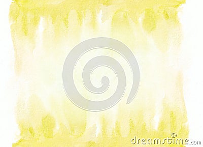 Light yellow fire-like watercolor gradient running stain. Beautiful abstract background. Stock Photo