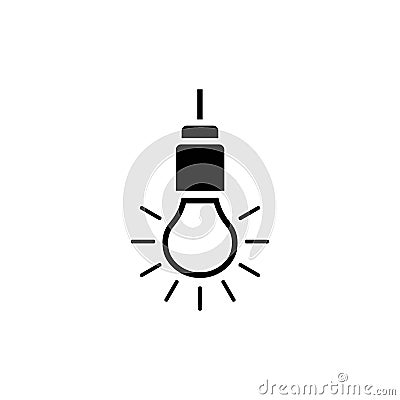 Lightbulb vector icon Vector Illustration