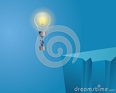 Lightbulb as Idea Solution Symbol. Vector Illustration Vector Illustration