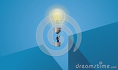 Lightbulb as Idea Solution Symbol. Vector Illustration Vector Illustration