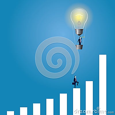 Lightbulb as Idea Solution Symbol. Vector Illustration Vector Illustration