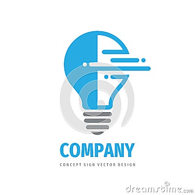 Lightbulb concept logo template design. Electric lamp logo sign. Creative idea inspiration logo symbol. Vector Illustration