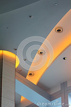 Lighted Abstract Ceiling Stock Photo