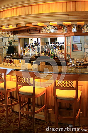 Lighted bar. Stock Photo