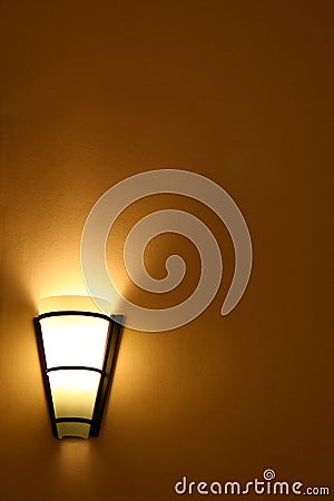 Lighted Wall lamp Stock Photo