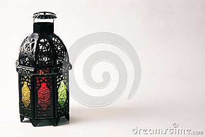 Lightened Lantern style Arab or Morocco Stock Photo