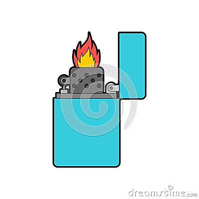 Lighter gasoline isolated. cigarette lighter vector illustration Vector Illustration