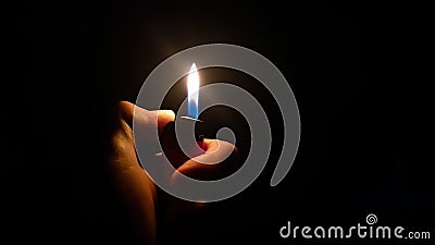 Lighter in a Hand Stock Photo