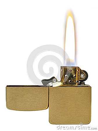 Lighter ignite Stock Photo