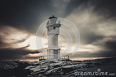 Lighthause Akranes Iceland Stock Photo