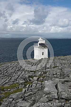 Lighthouse at the Atlantic Ocean Stock Photo