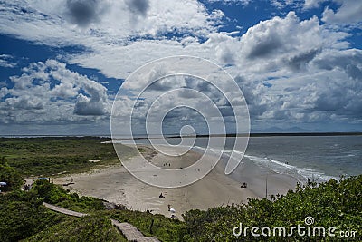 Lighthouse beach Stock Photo