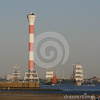 Lighthouse of Blankenese Stock Photo