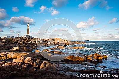 Lighthouse in Cabo Polonio Stock Photo