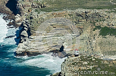 Lighthouse at the Cape of Good Hope Stock Photo