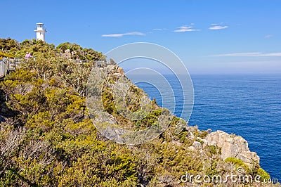 Lighthouse - Cape Tourville Stock Photo