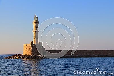 Lighthouse Chania Crete day shot Stock Photo