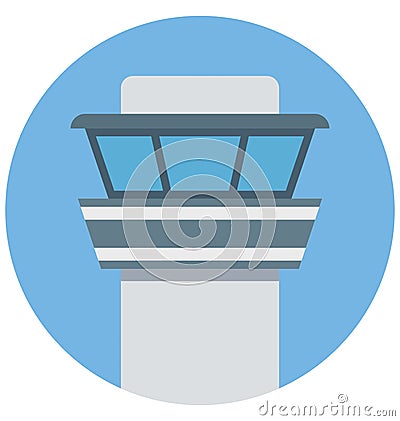 Lighthouse Color Isolated Vector Icon that easily can be modified and edit. Stock Photo