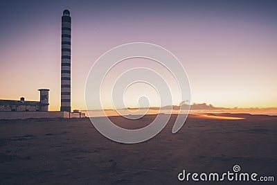 Lighthouse in Dakhla Stock Photo