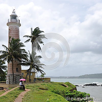 Lighthouse Galle Editorial Stock Photo