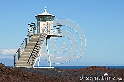 Lighthouse on Heimaey island, Iceland Stock Photo