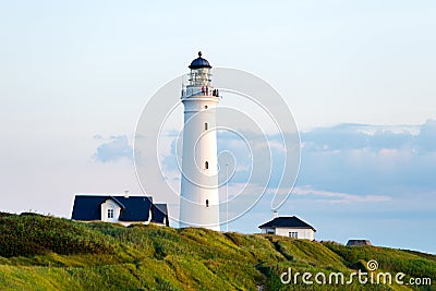 Lighthouse of Hirtshals in denmark Stock Photo