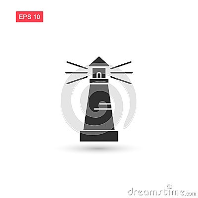 Lighthouse icon vector design isolated 3 Vector Illustration