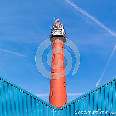 Lighthouse of IJmuiden, Netherlands Stock Photo