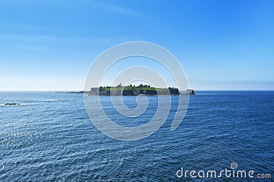 Lighthouse Island Stock Photo