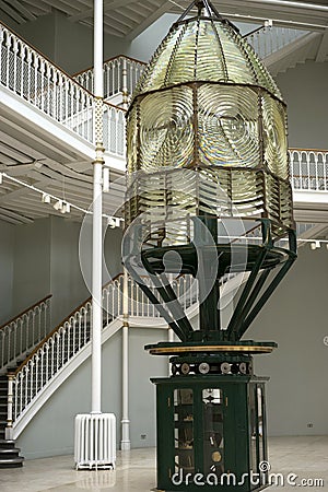 1889 lighthouse lens Stock Photo