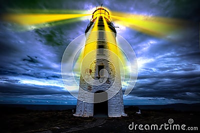 Lighthouse of hope Stock Photo