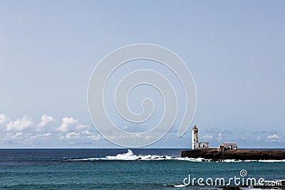 Lighthouse Maria Pia, Praia, Cape Verde Stock Photo