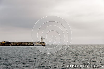 Lighthouse or navigation beacon Stock Photo