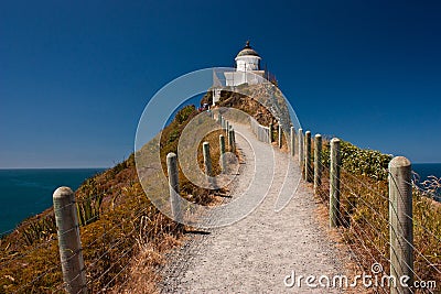 Lighthouse at Nugget point, Catlins area, New Zealand Stock Photo