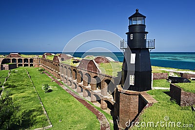 Lighthouse - a part of Dry Tortugas National Park. Stock Photo