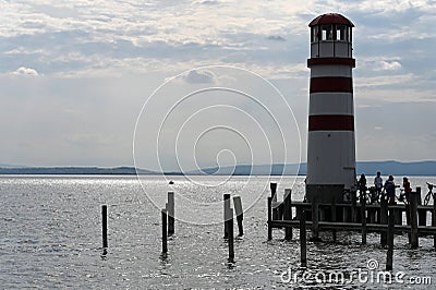 Lighthouse Podersdorf am See Editorial Stock Photo