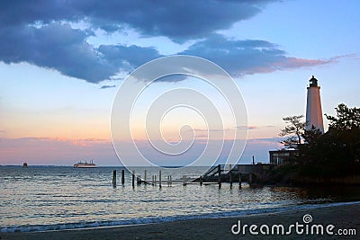 Lighthouse Point, New London Stock Photo