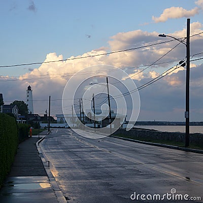 Lighthouse Point, New London Stock Photo