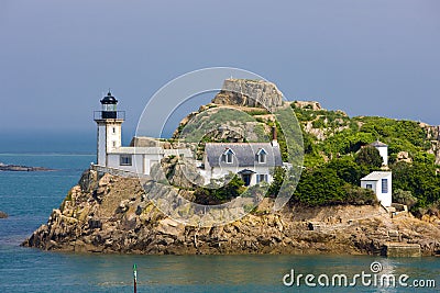 lighthouse, Pointe de Pen al Lann, Brittany, France Stock Photo