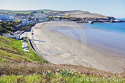 Lighthouse in Port Erin on the Isle of Man Stock Photo