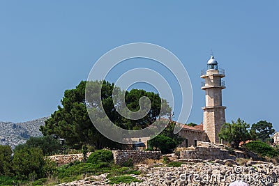 Lighthouse Punta de la Avanzada Editorial Stock Photo