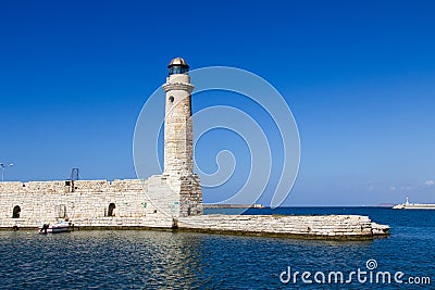 Lighthouse of Rethymno Stock Photo