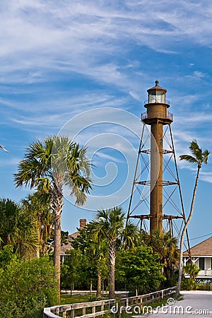 Lighthouse on Right Stock Photo