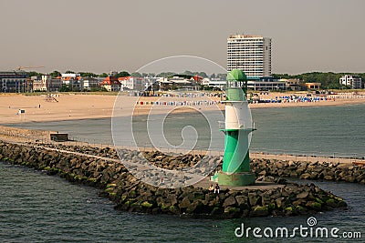 Lighthouse in Rostock /Germany/ Stock Photo