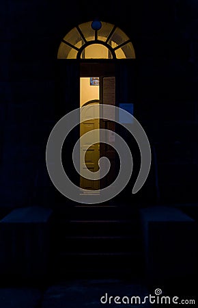 lighthouse's door, Lista, Norway Stock Photo