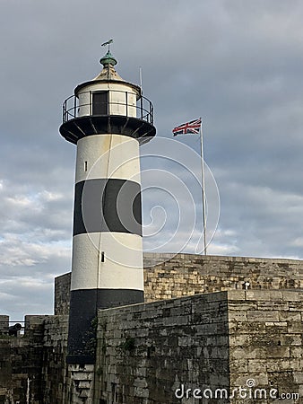 The lighthouse of Southsea Castle UK Stock Photo