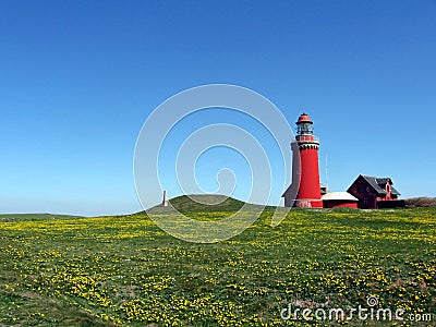 Lighthouse in the spring time Stock Photo